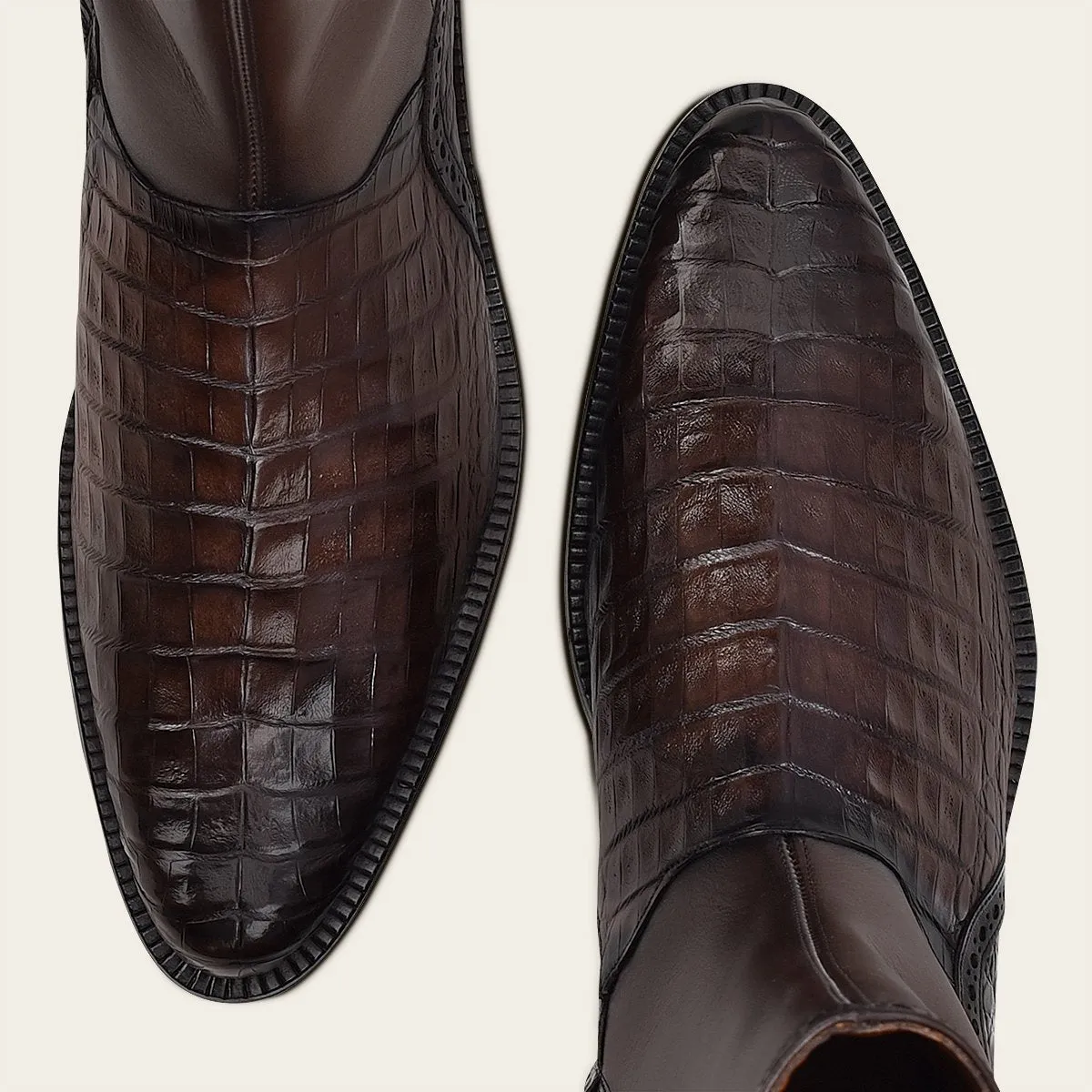 Bota de vestir en piel genuina de caimán