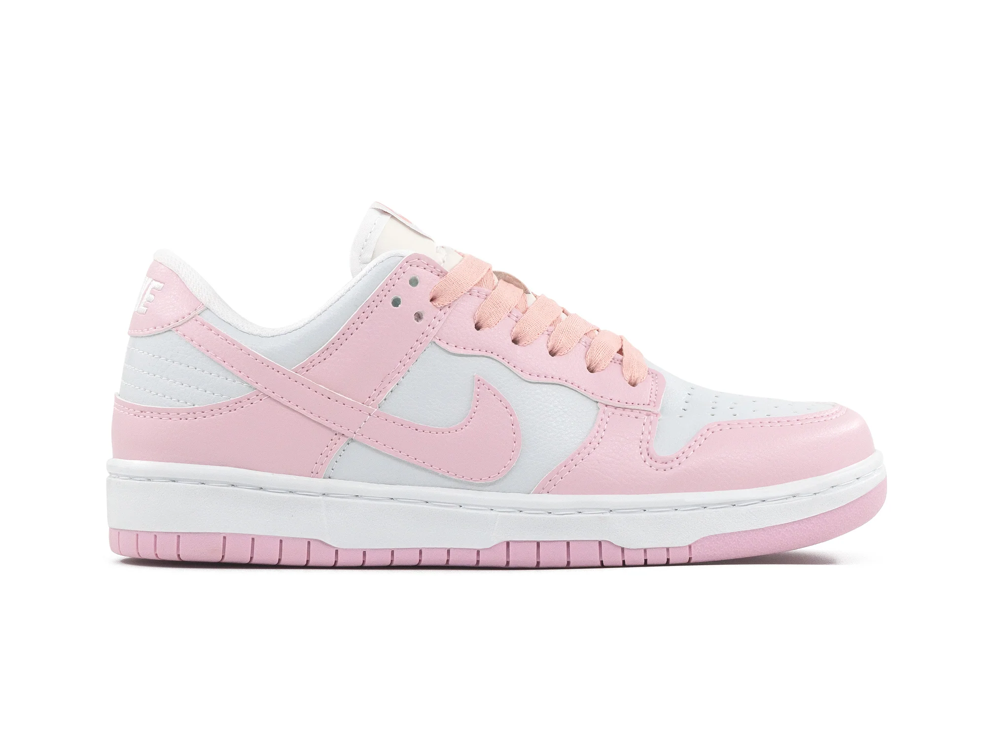 Paq 6 Pares Tenis Dunk Rosa Blanco Rosa 22/25.5
