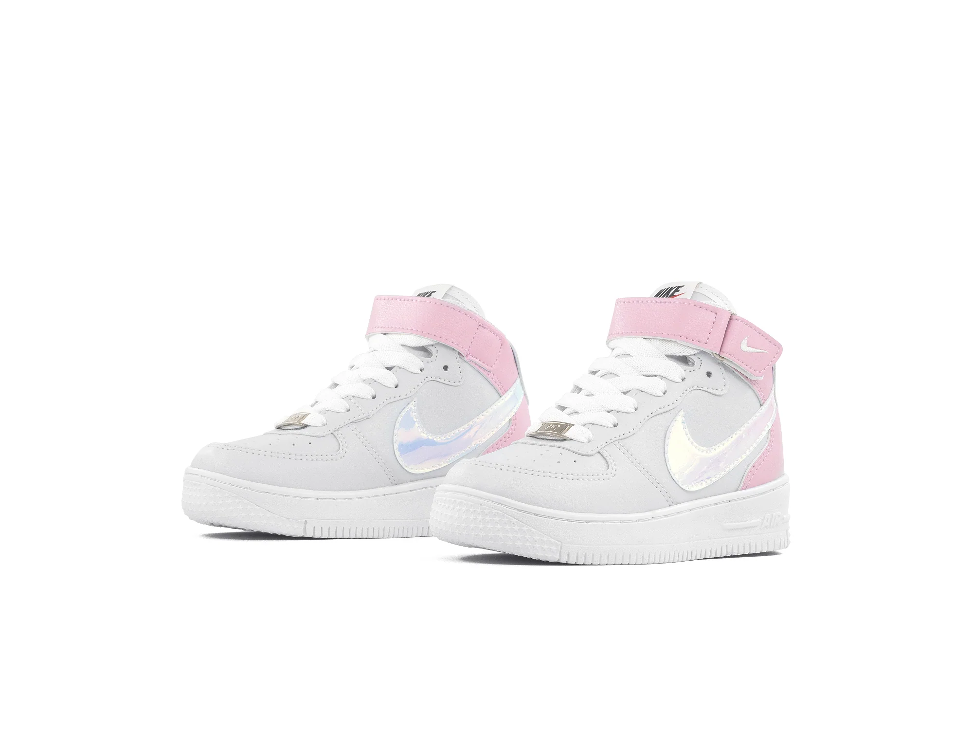 Paq 6 Pares Tenis 841 Blanco Rosa Glass Niños 18/21.5