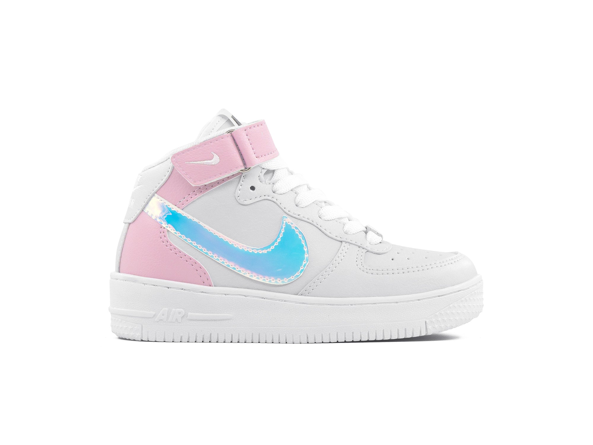 Paq 6 Pares Tenis 841 Blanco Rosa Glass Niños 18/21.5