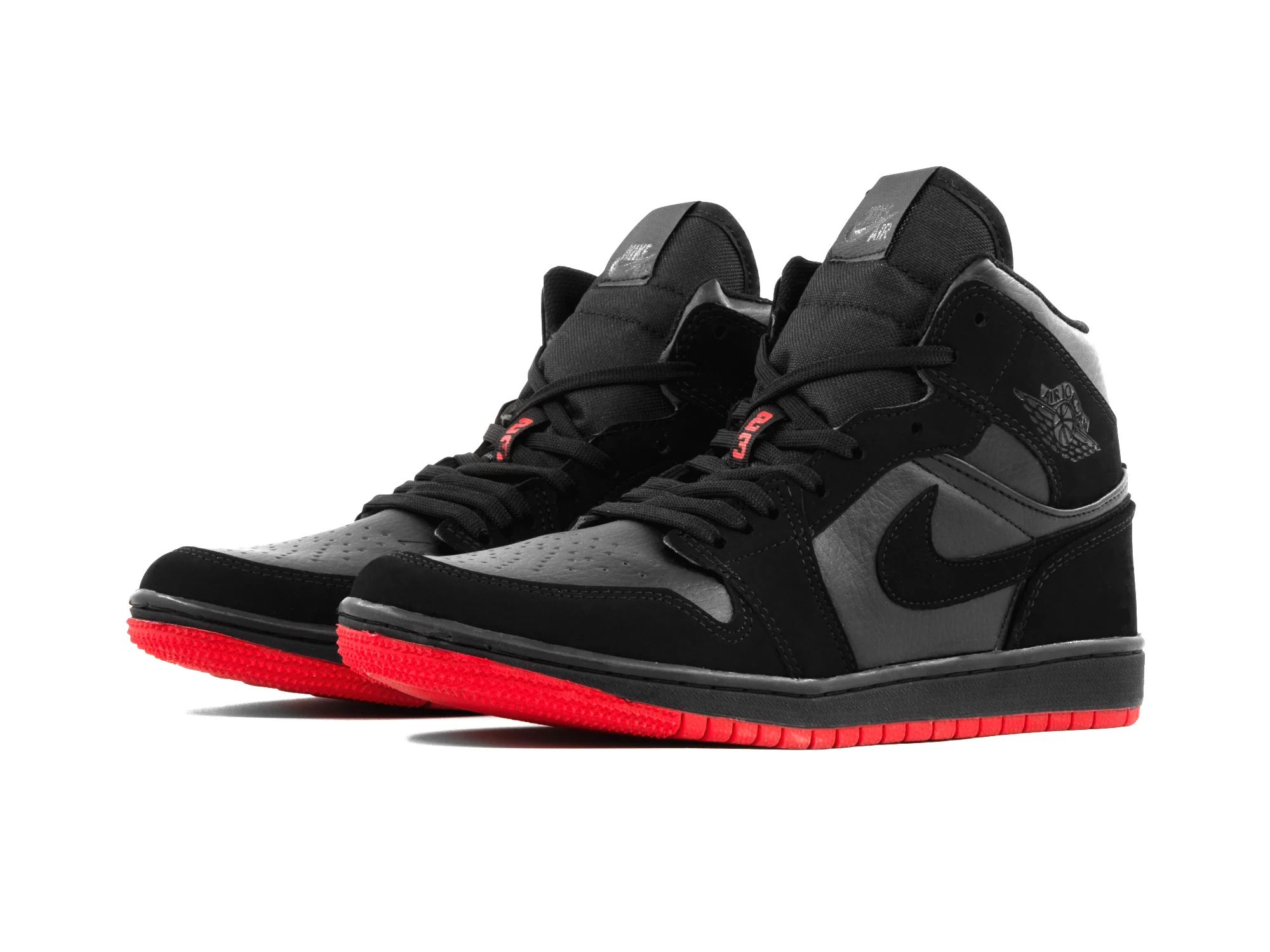 Paq 6 Pares Tenis Retro 1 Negro Nobuck Suela Roja 25/28.5