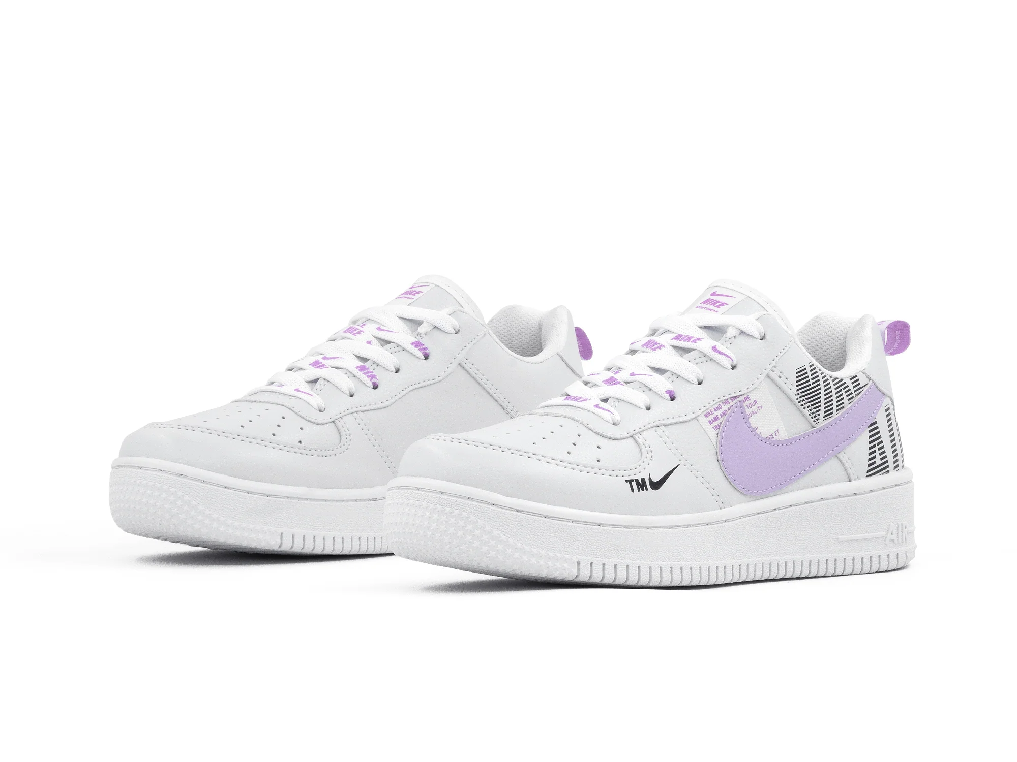 Paq 6 Pares Tenis 420 Blanco Negro Lila 22/25.5