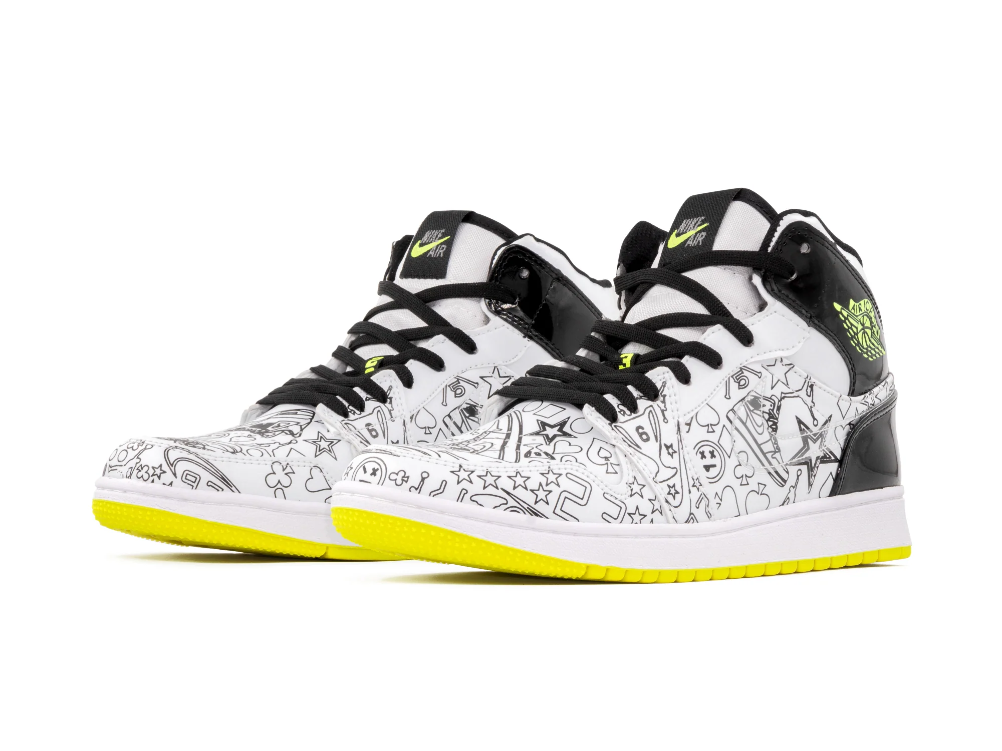Paq 6 Pares Tenis Retro 1 Mid GS Diy 25/28.5