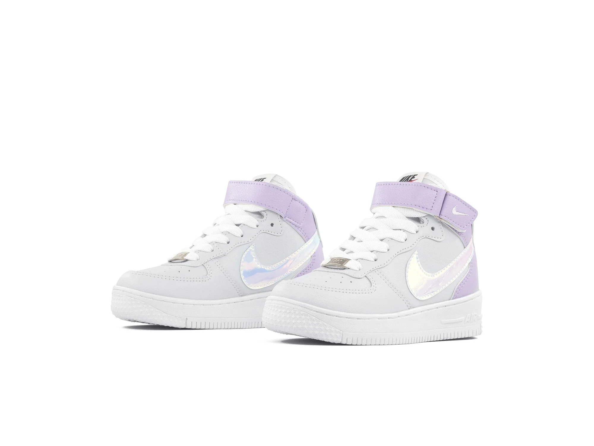 Paq 6 Pares Tenis 841 Blanco Lila Glass Niños 18/21.5