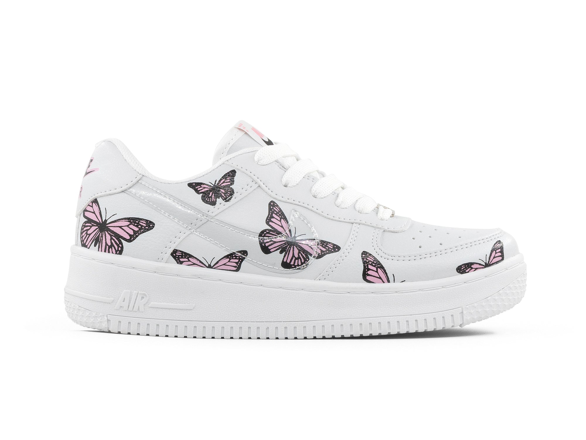 Paq 6 Pares Tenis Monarca Blanco Negro Rosa 22/25.5