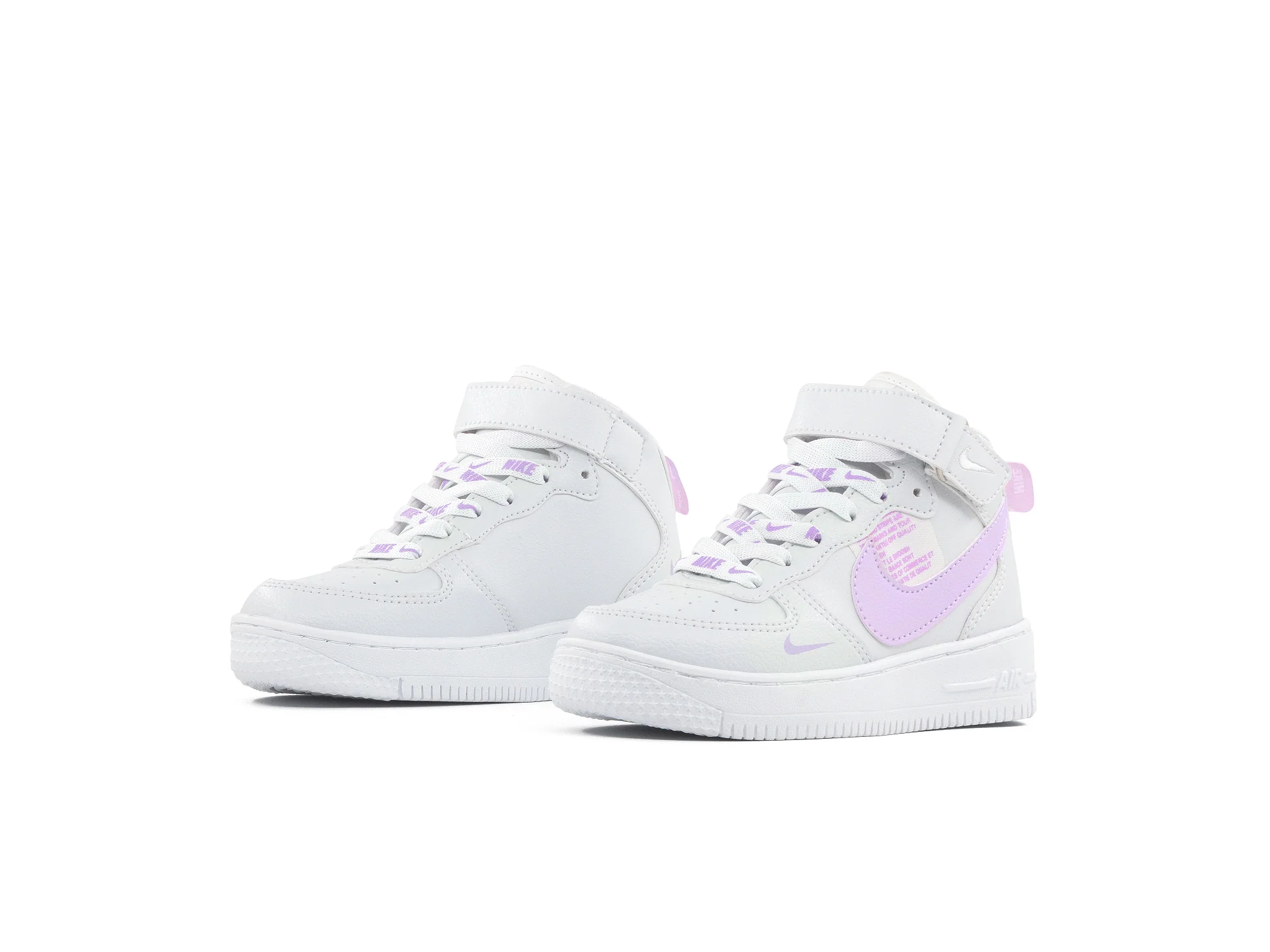 Paq 6 Pares Tenis 875 Blanco Lila Niños 18/21.5