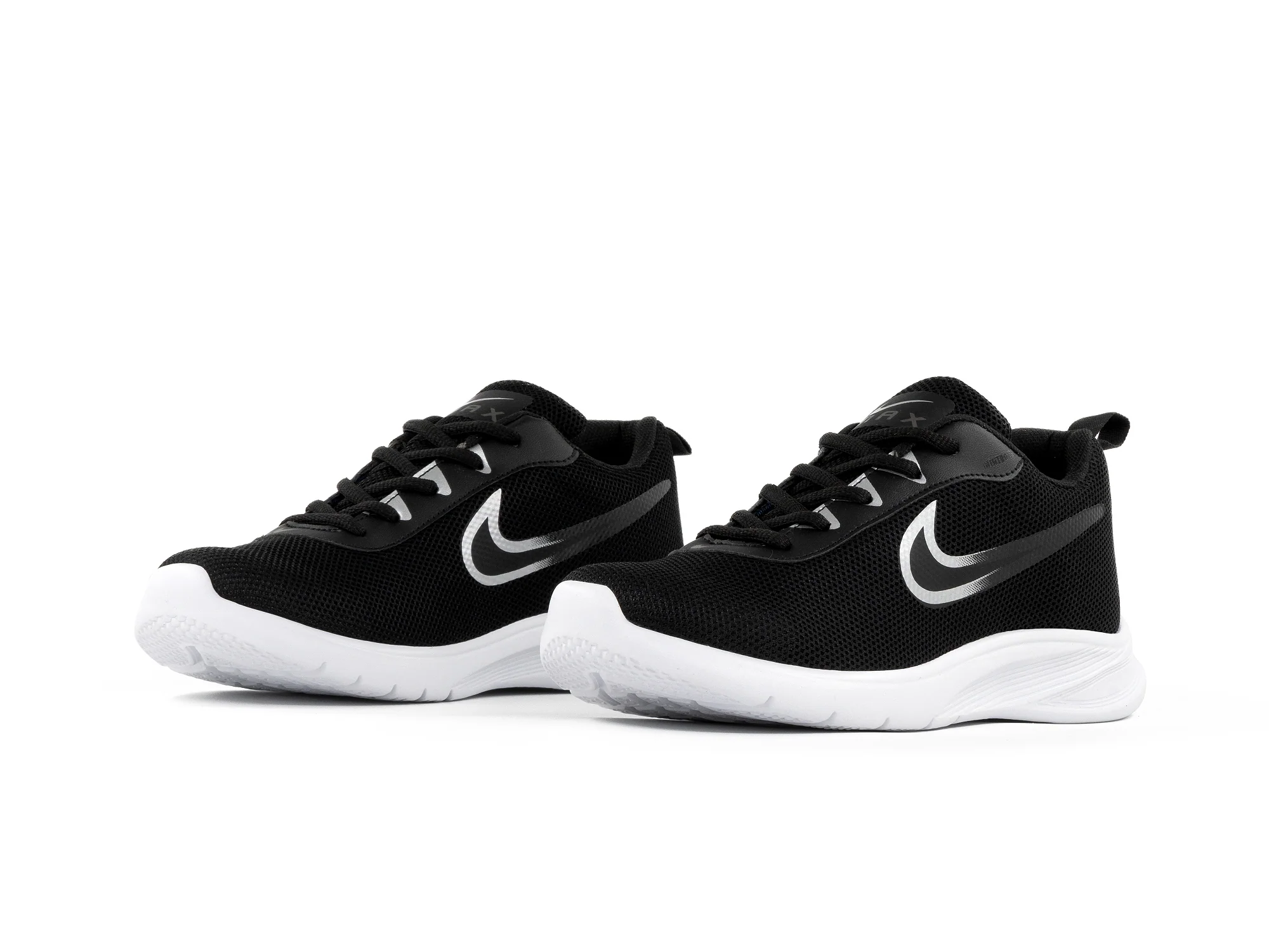 Paq 6 Pares Tenis 025 Negro Plata Negro-1 25/28