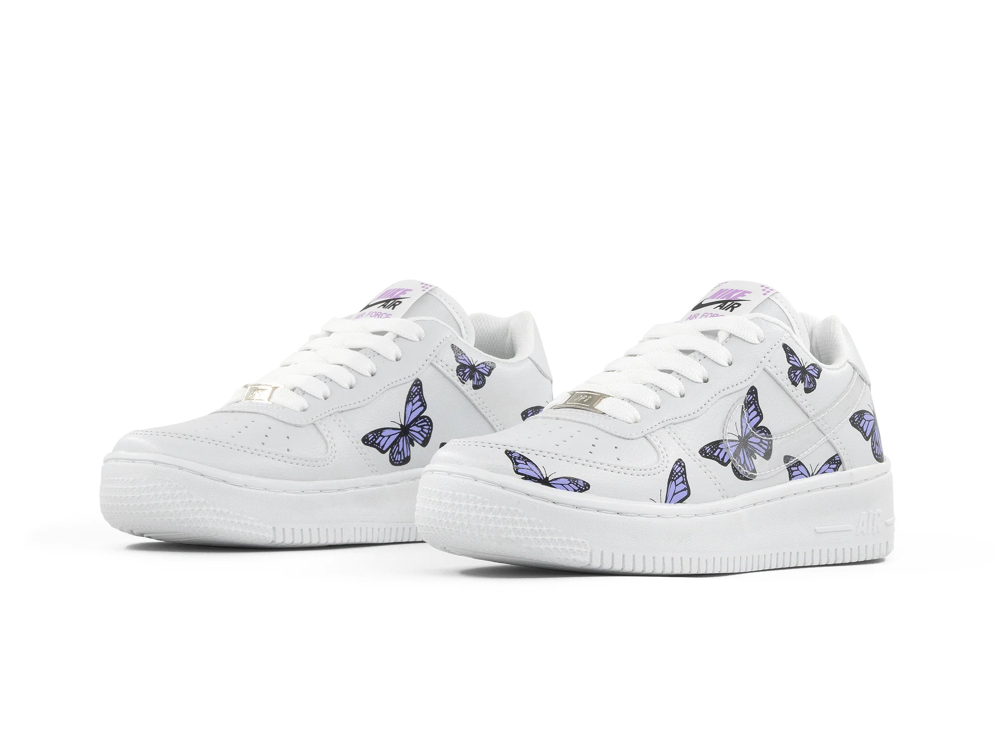 Paq 6 Pares Tenis Monarca Blanco Negro Lila 22/25.5