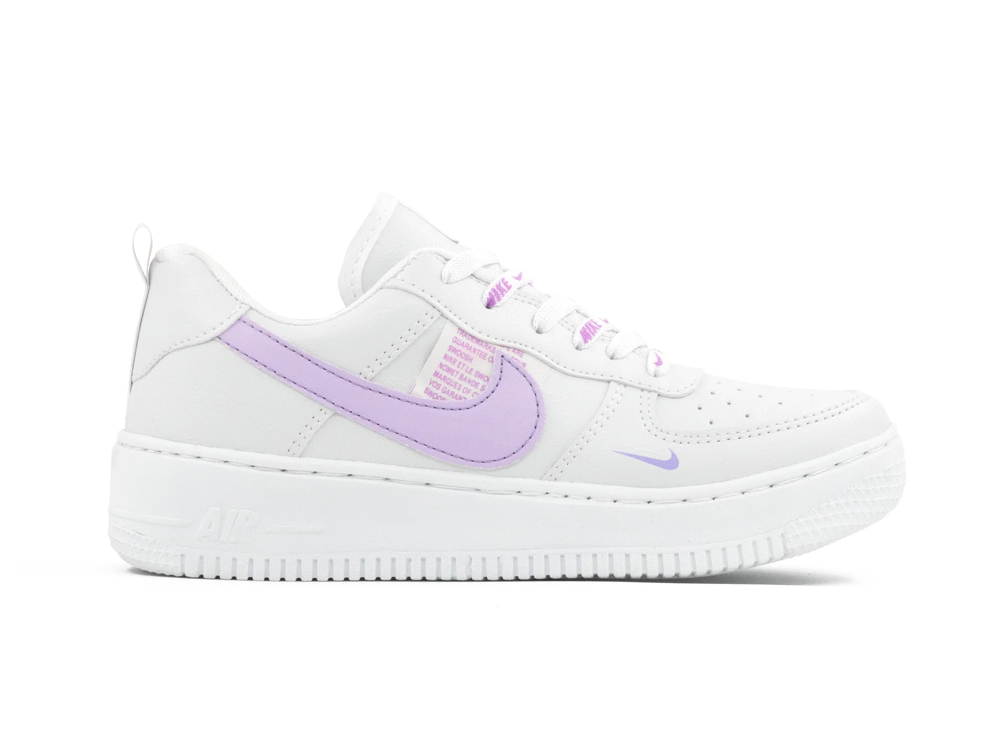 Paq 6 Pares Tenis 275 Blanco Lila 22/25.5