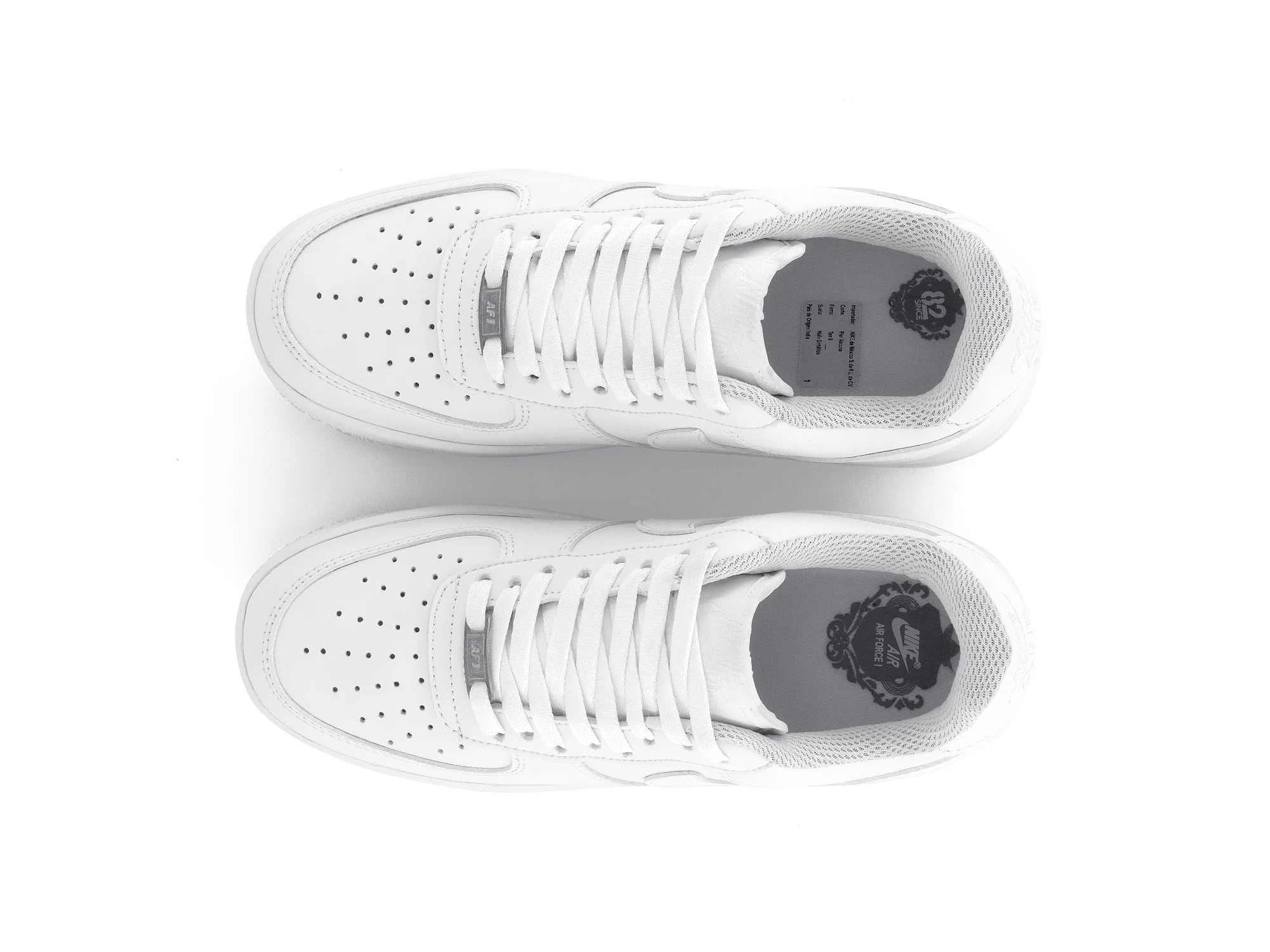 Paq 6 Pares Tenis Air Force 1 Blanco Total 1.1 Premium 25/28.5