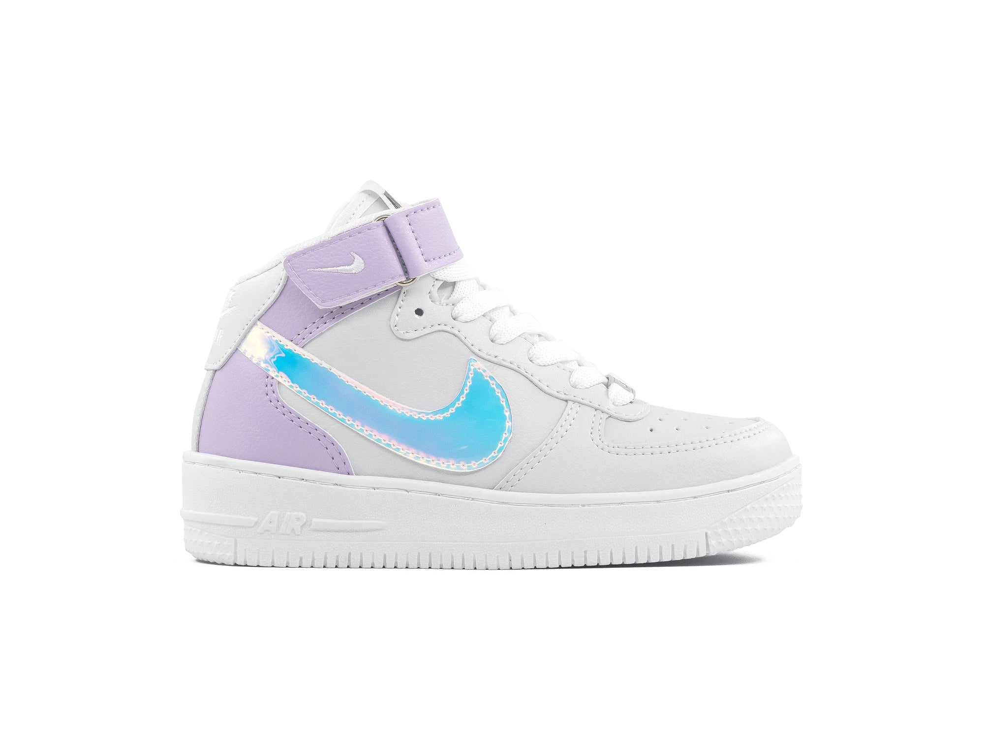 Paq 6 Pares Tenis 841 Blanco Lila Glass Niños 18/21.5