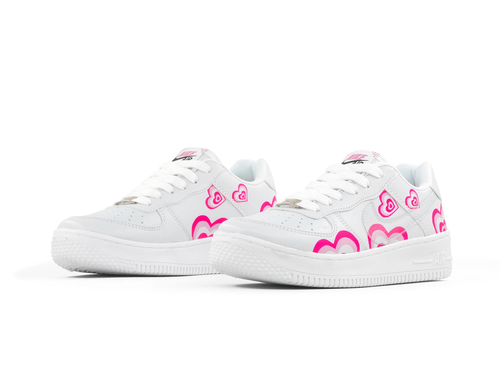 Paq 6 Pares Tenis Love Blanco Rosa 22/25.5