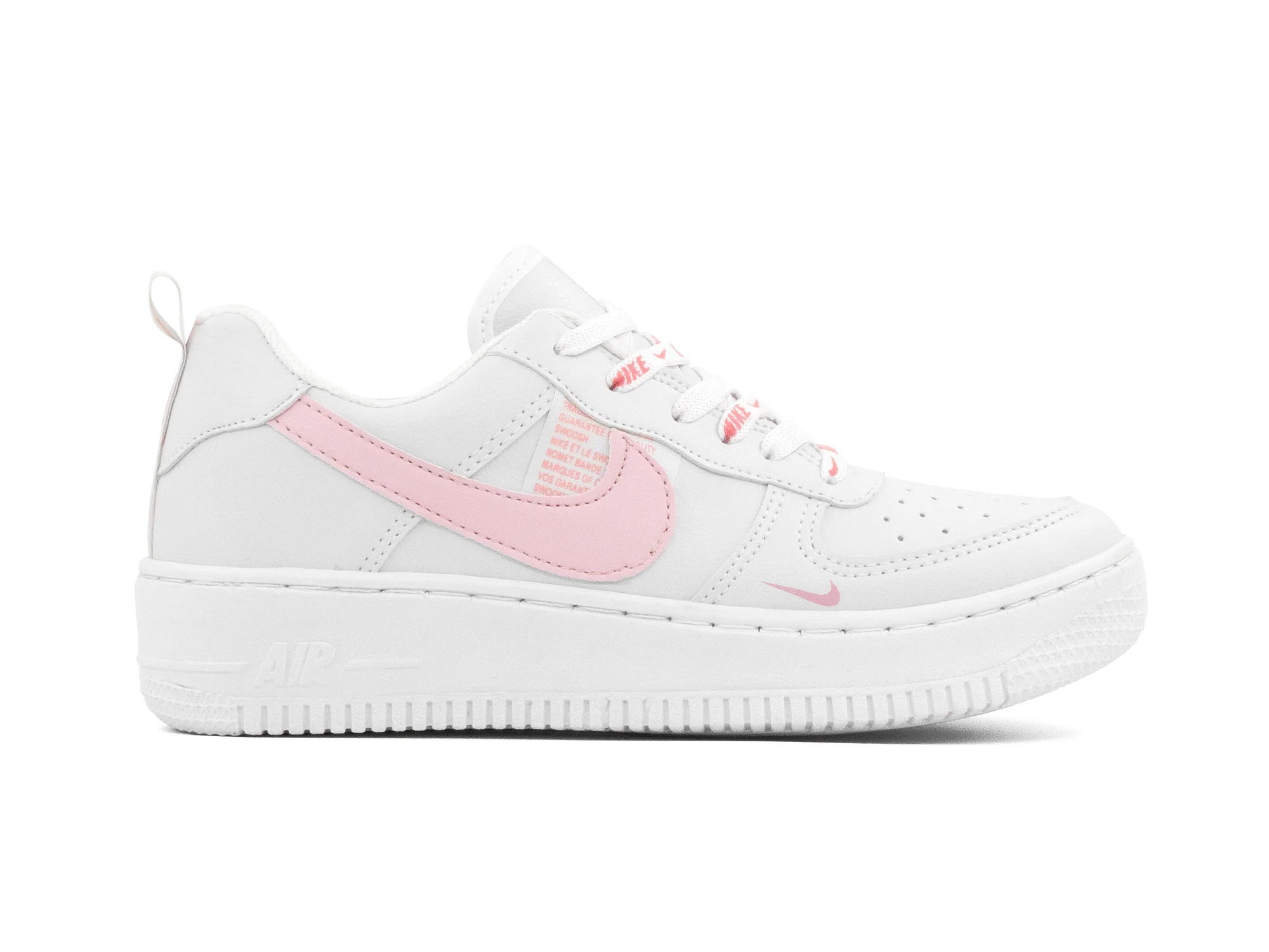 Paq 6 Pares Tenis 275 Blanco Rosa 22/25.5