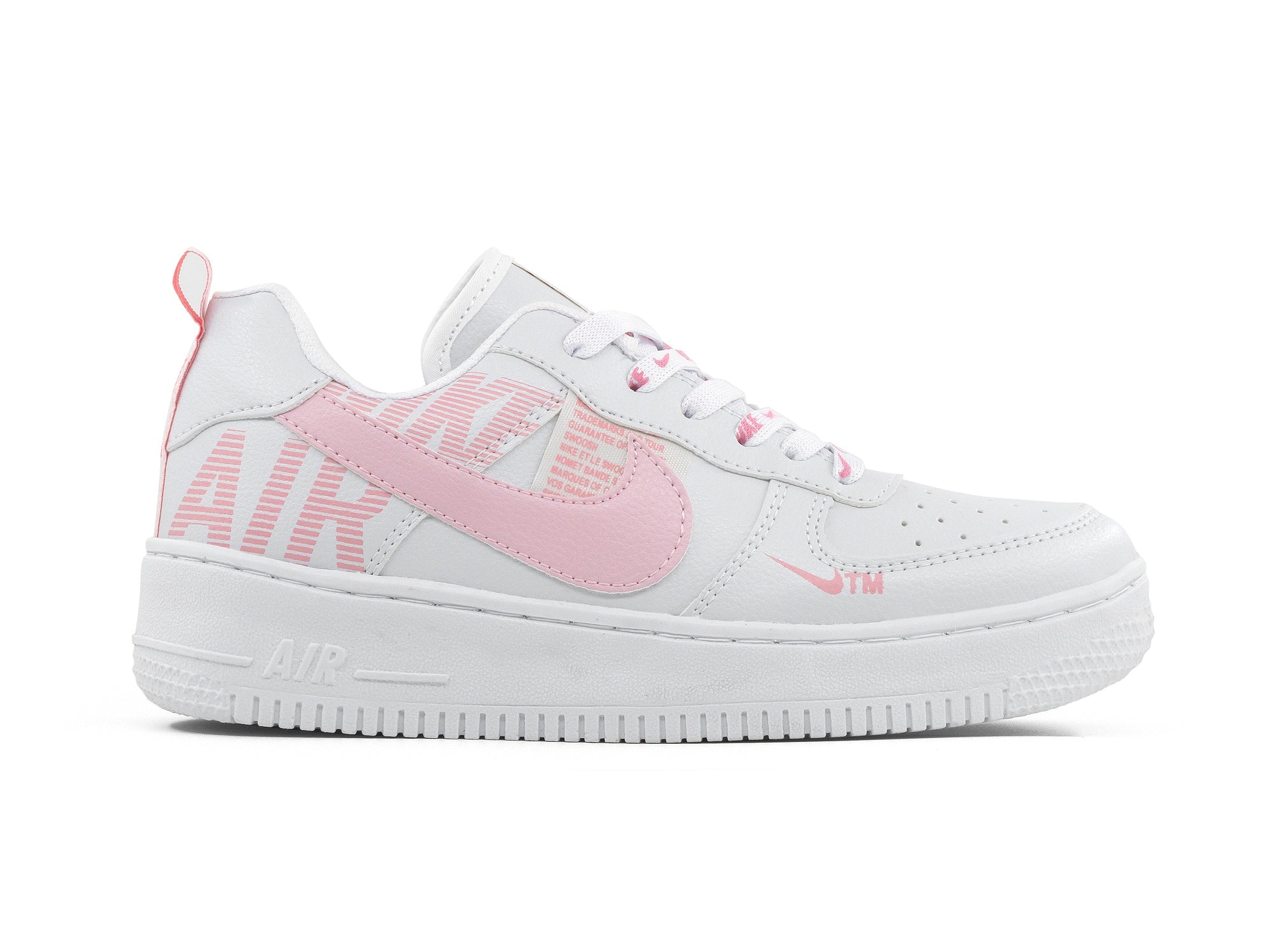 Paq 6 Pares Tenis 420 Blanco Rosa Rosa 23/26.5