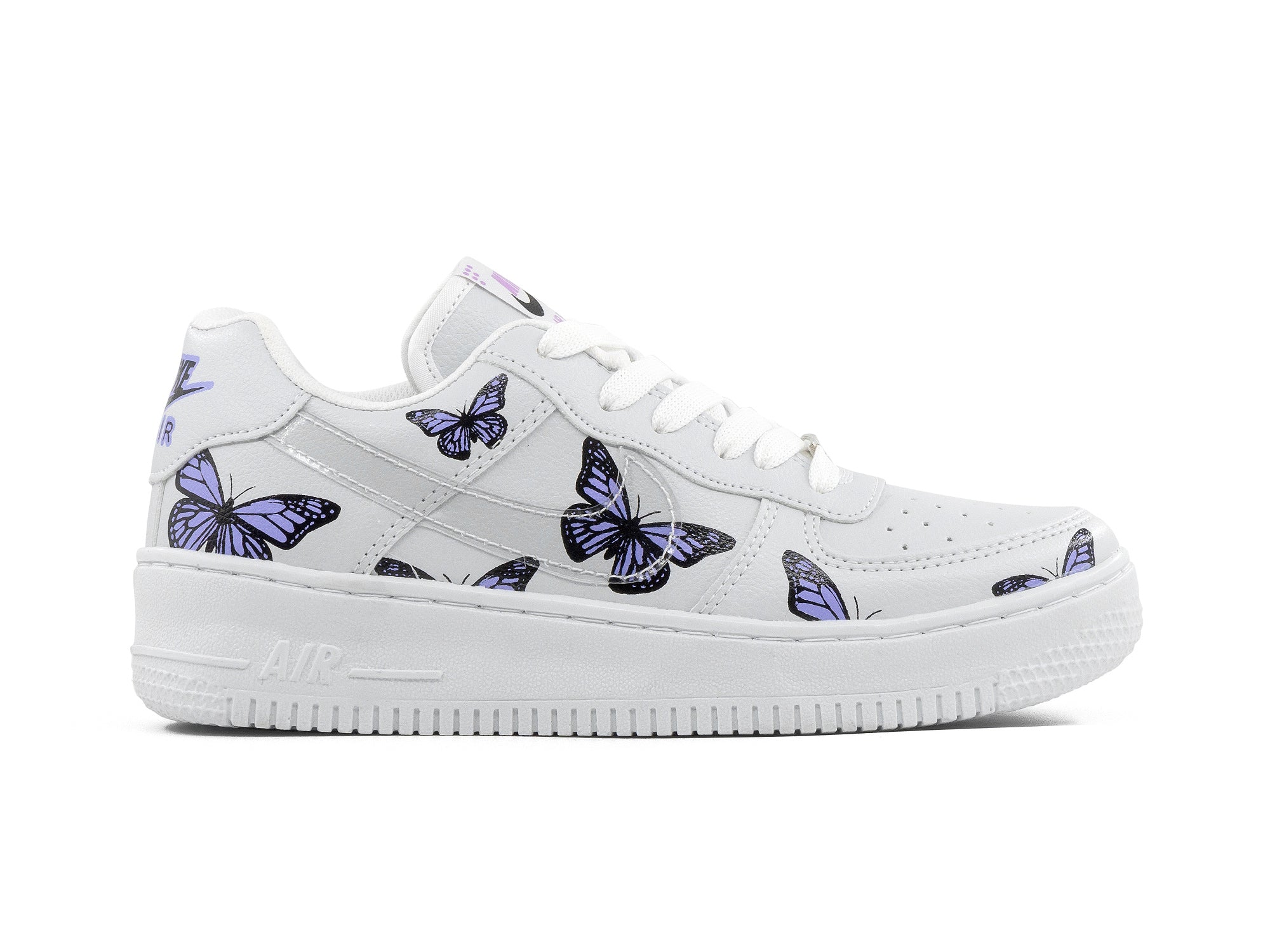 Paq 6 Pares Tenis Monarca Blanco Negro Lila 22/25.5