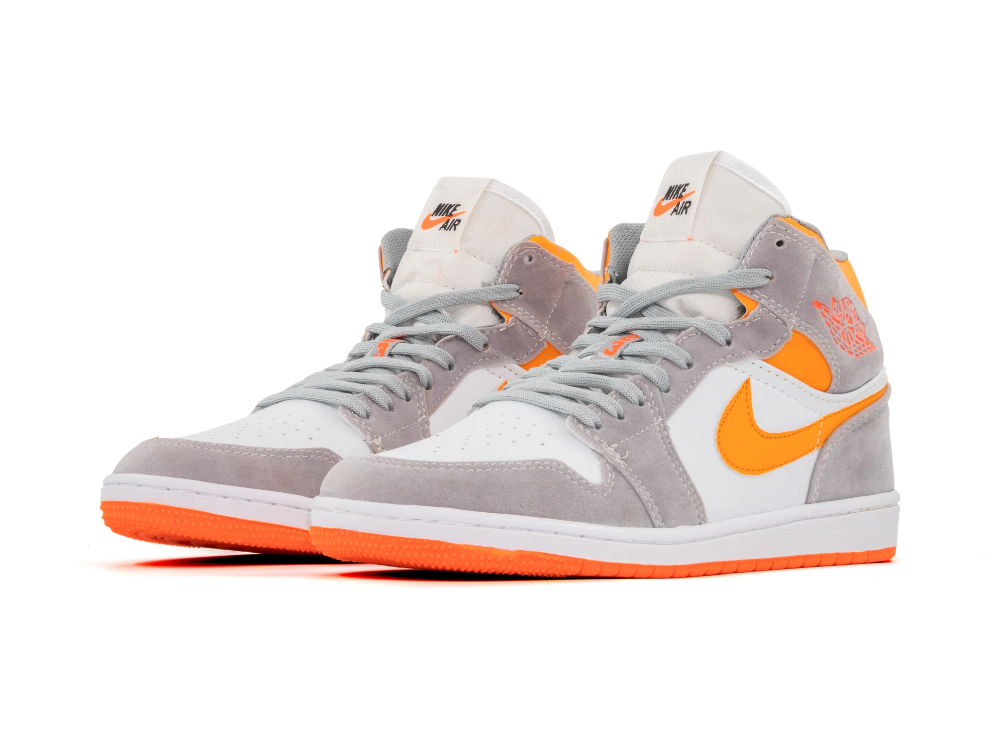 Paq 6 Pares Tenis Retro 1 Dakar Blanco Naranja 25/28.5