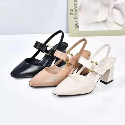 sandalias sencillas de tacón alto para mujer