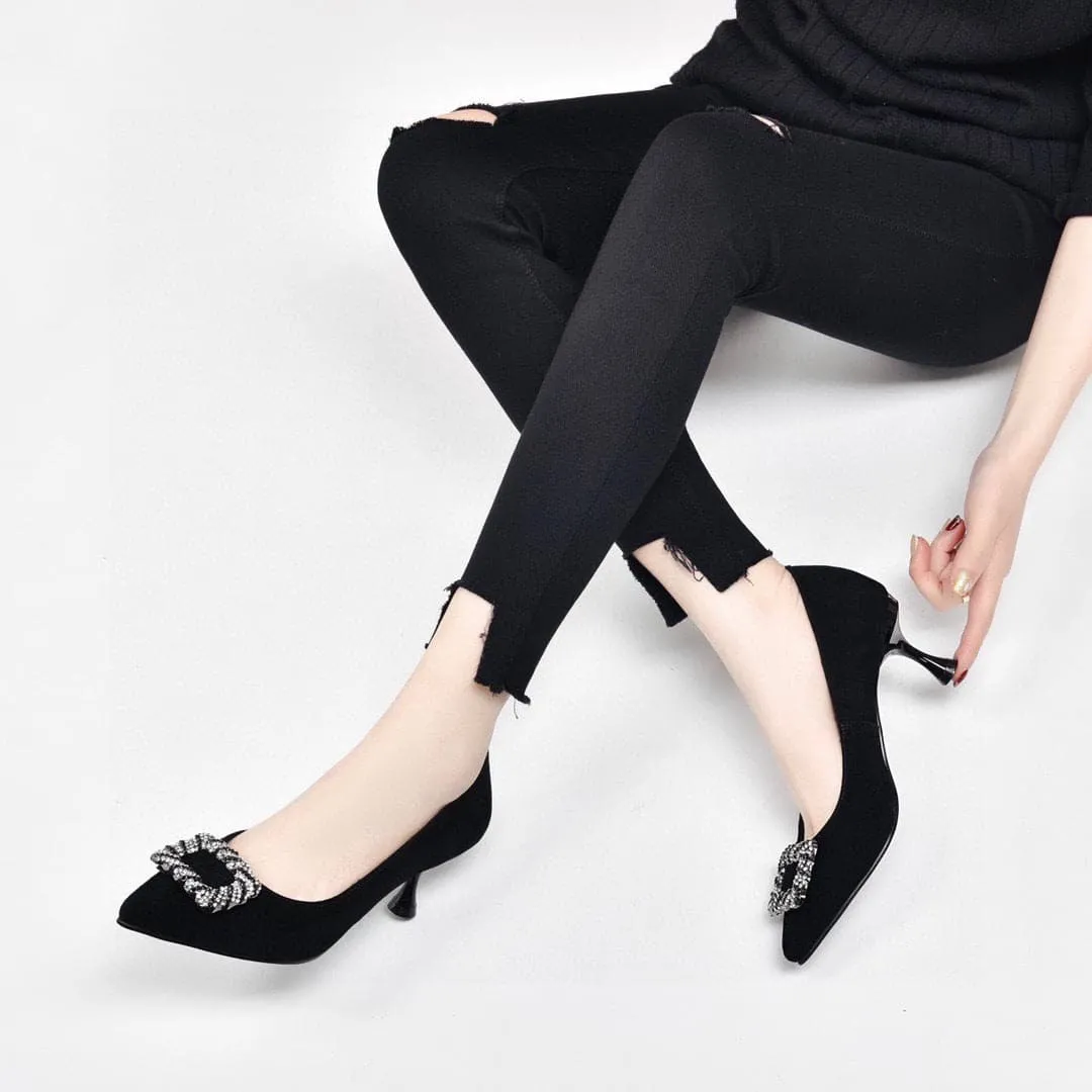 tacones altos con hebilla de diamantes de imitación 04