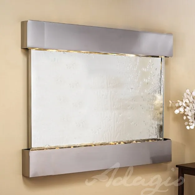Teton Falls Indoor Acrylic Weather Resistant Wall Fountain with Light
