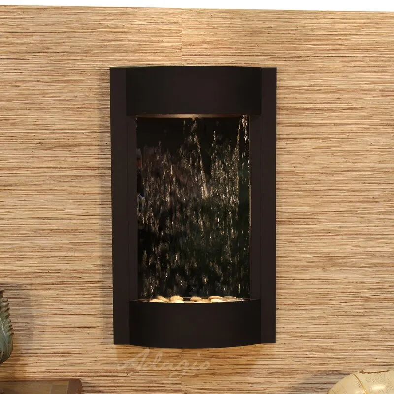 Serene Waters Indoor Acrylic Weather Resistant Wall Fountain with Light