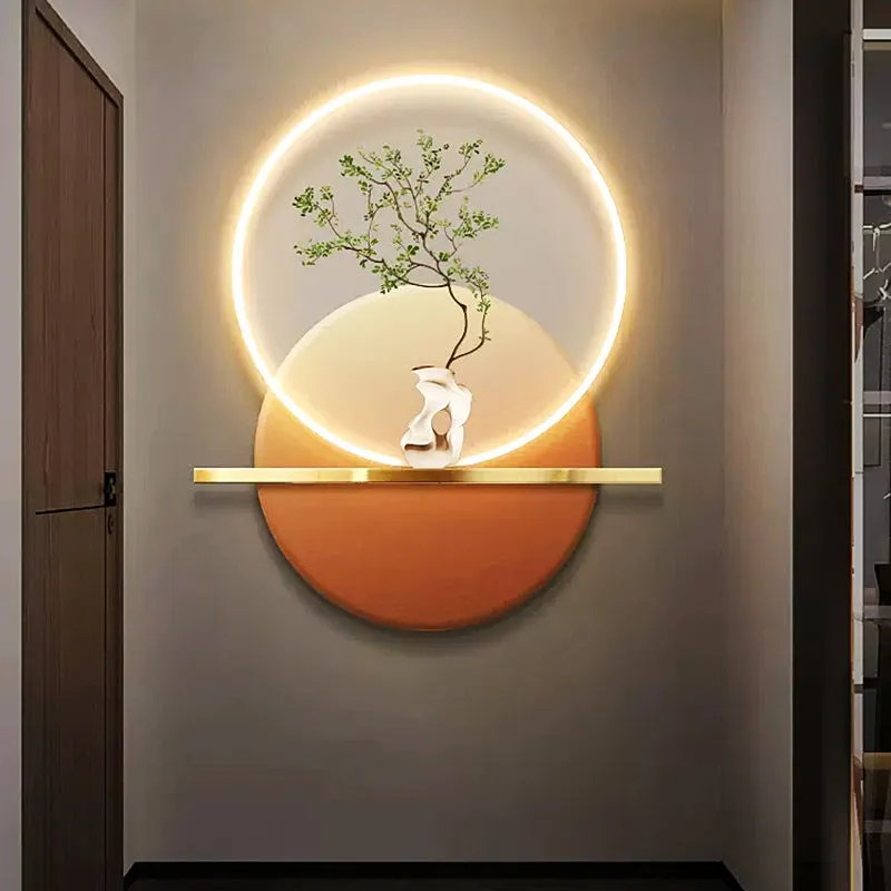 Exquisite green plant decoration wall hanging lamp LED
