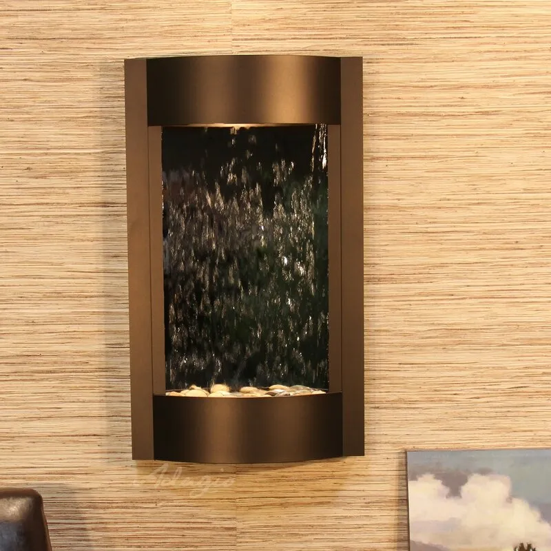 Serene Waters Indoor Acrylic Weather Resistant Wall Fountain with Light