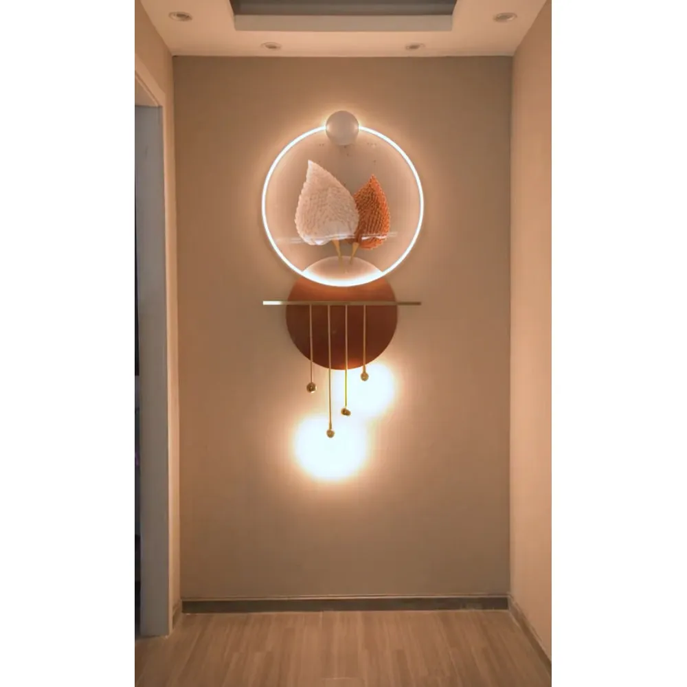 Exquisite Leaf shape decoration wall hanging lamp LED