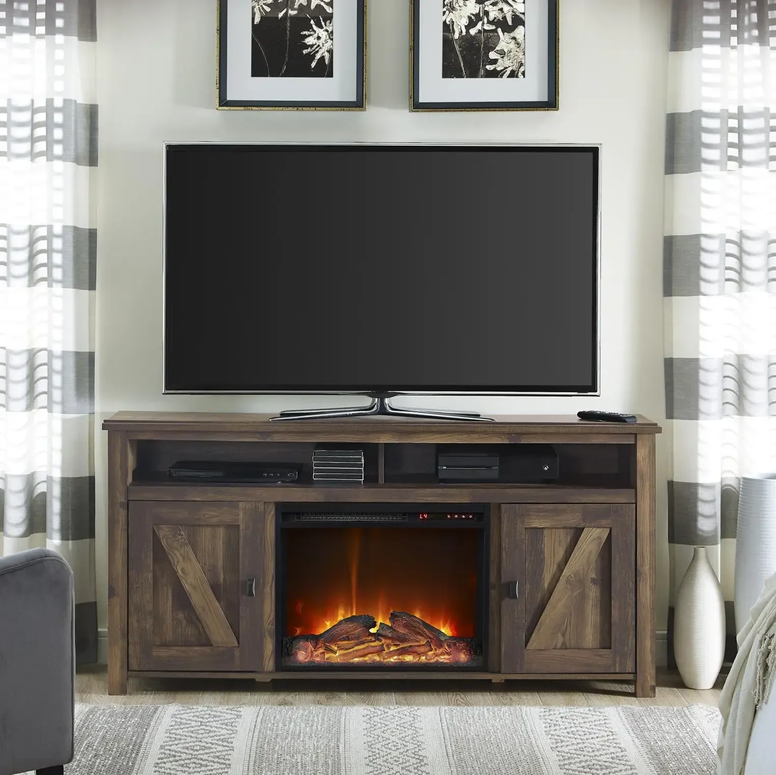 Clearance Offer - TV Stand with Electric Fireplace