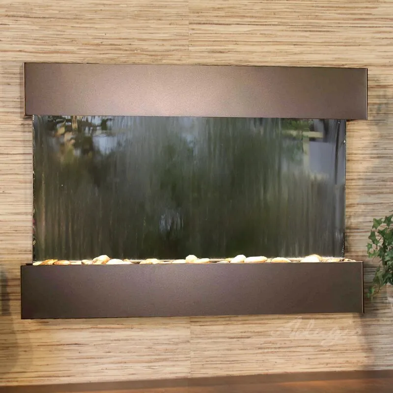 Indoor Acrylic Weather Resistant Wall Fountain with Light