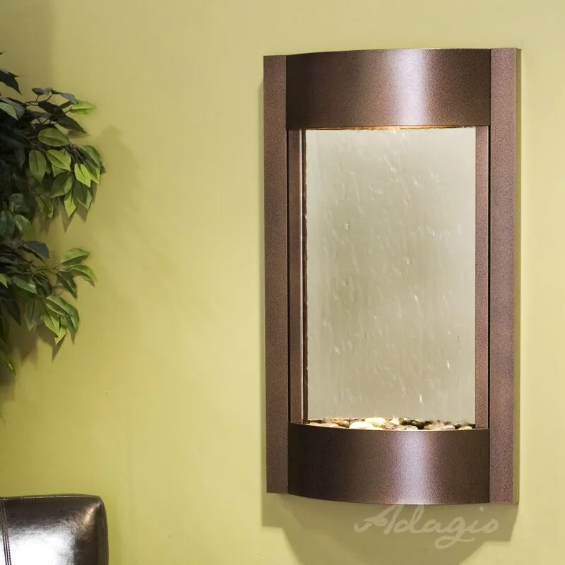 Serene Waters Indoor Acrylic Weather Resistant Wall Fountain with Light
