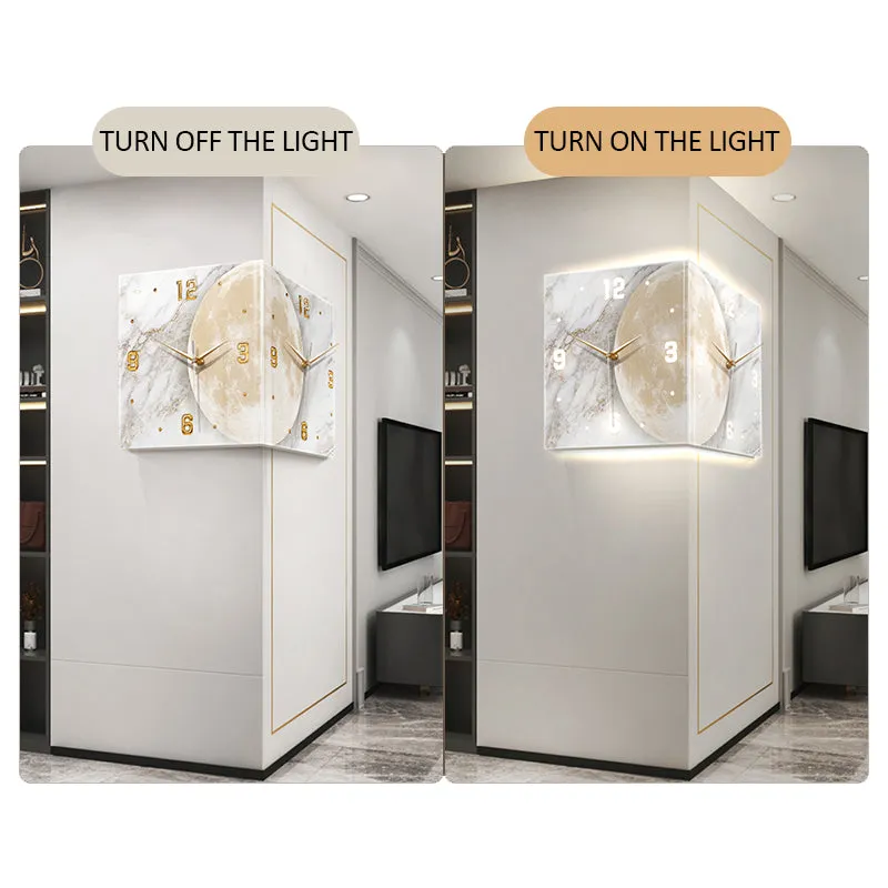 Exquisite Corner clock Series 1 decoration wall hanging lamp LED