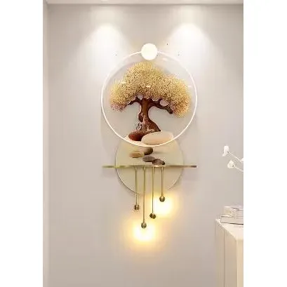 Exquisite tree art decoration wall hanging lamp LED