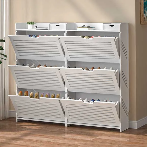Ultra-thin multi-function flip shoe cabinet