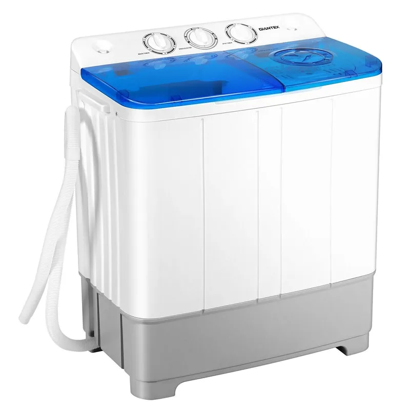 22 lbs Portable Mini Twin Tub Washing Machine 2-in-1 Laundry Washer Dryer Combo