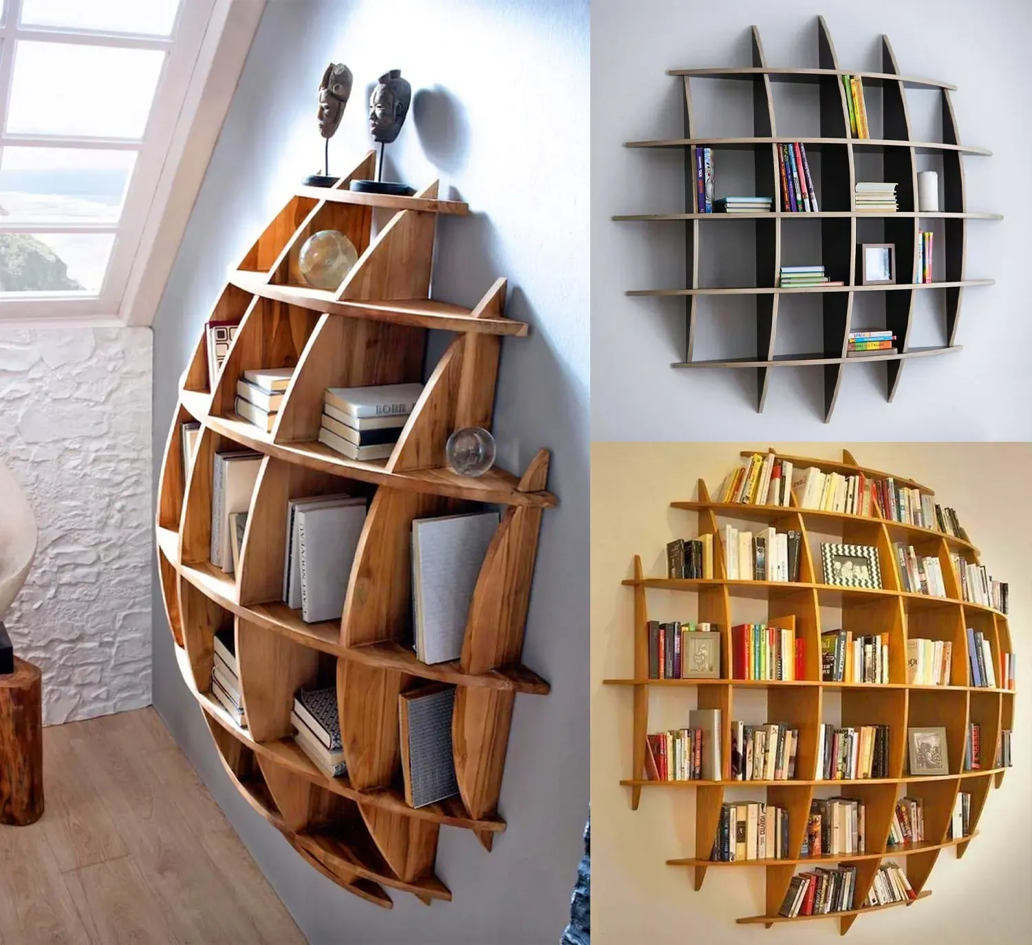 [The Best Bookshelf ] Massaroni Geometric Large Sphere Library / shelves