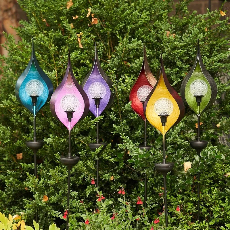 Iron Raindrop Garden Stakes