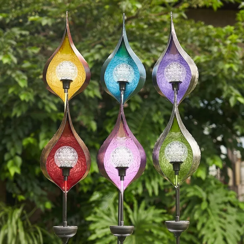 Iron Raindrop Garden Stakes