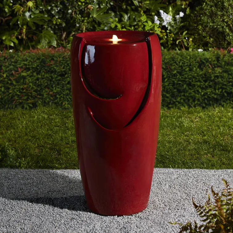 Outdoor Weather Resistant Floor Fountain with Light