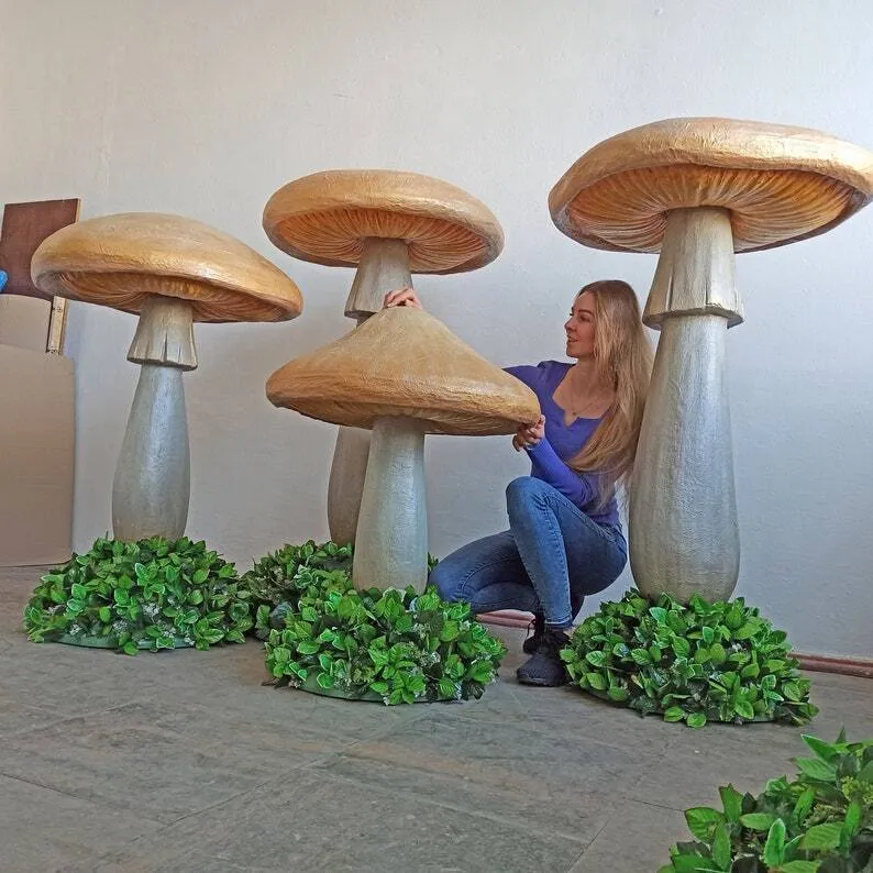 Large Oversize 3D Foam & Fiberglass Decoration • Realistic Fungi decor toadstool and fly agaric