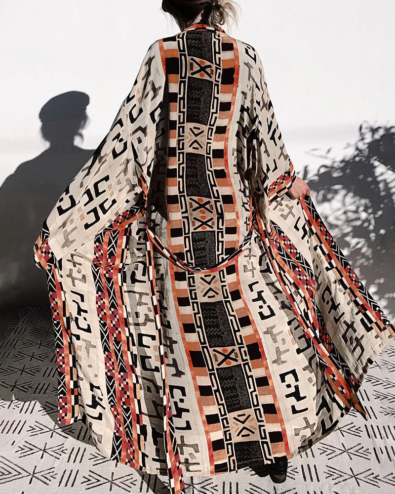 Kaftan Boho Long Cardigan Beach Dress