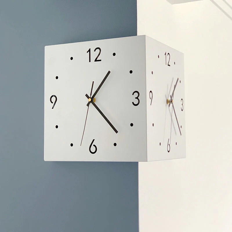 🎈Nueva lámpara de pared con reloj creativo luminoso de doble cara para esquina de sala de estar