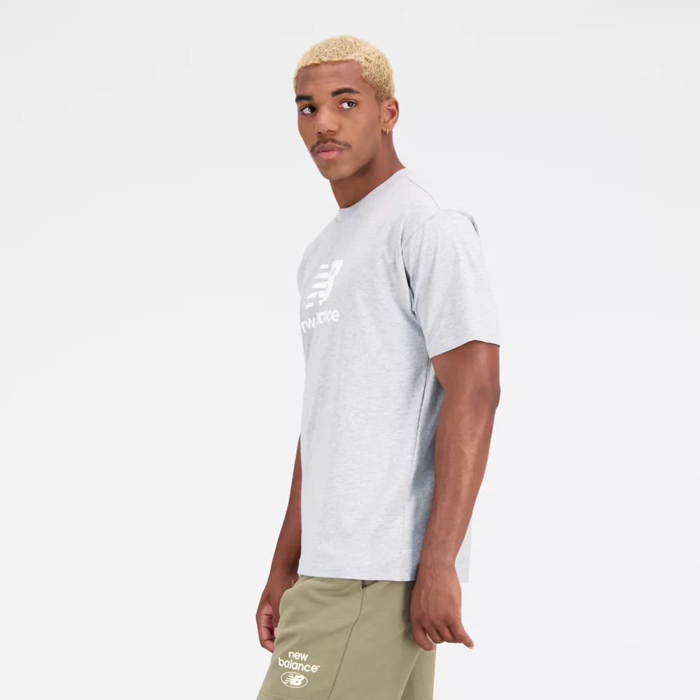 Essentials Stacked Logo Cotton Jersey Short Sleeve T-shirt