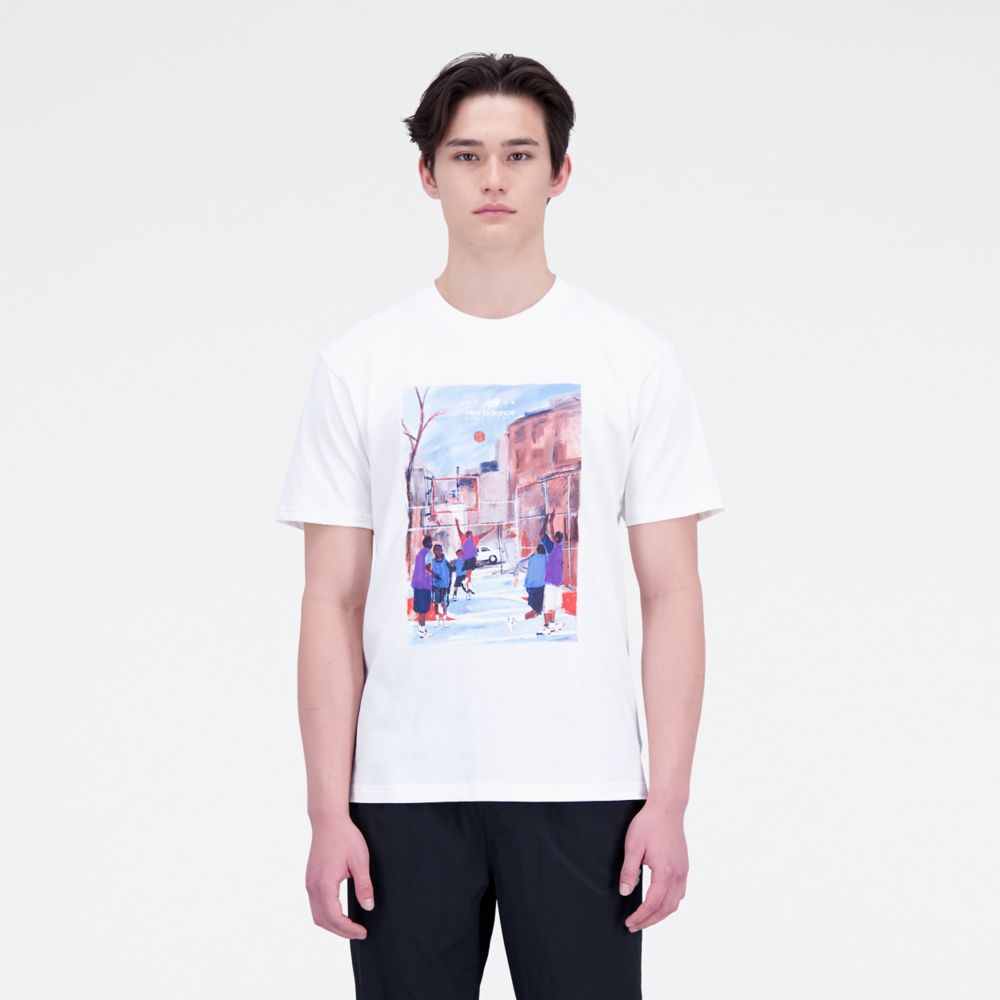 Hoops Graphic Cotton Jersey Short Sleeve T-shirt