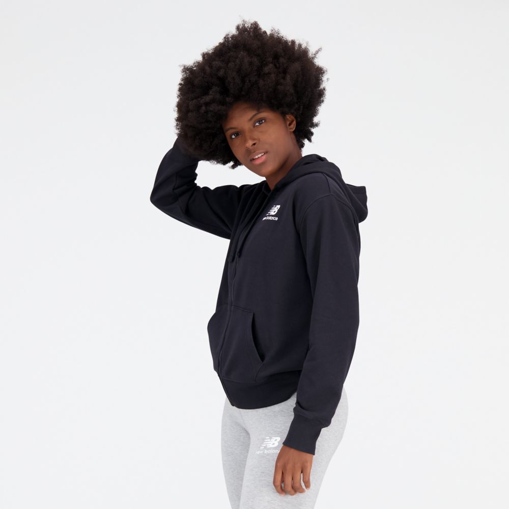 NB Essentials Stacked Logo Full Zip Hoodie