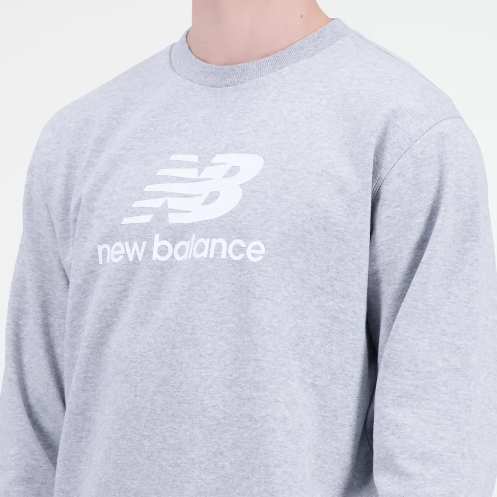 Essentials Stacked Logo French Terry Crewneck