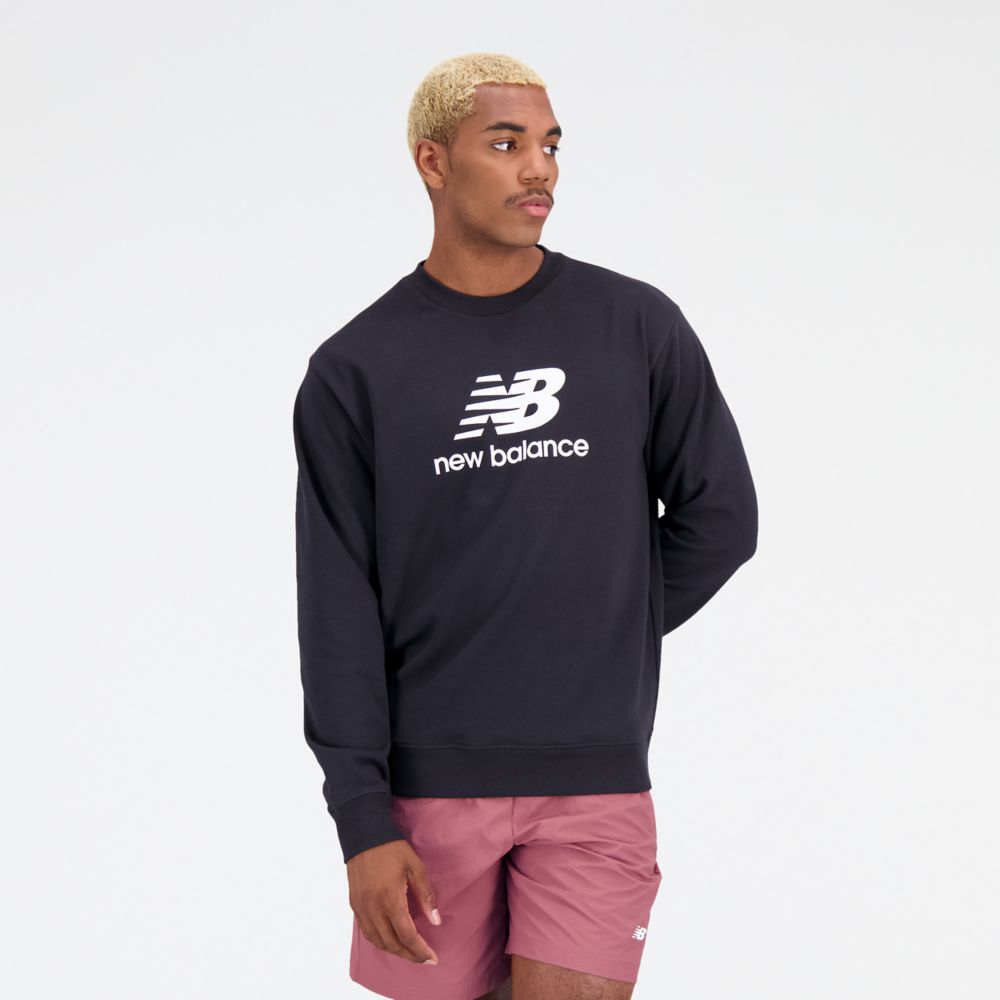 Essentials Stacked Logo French Terry Crewneck