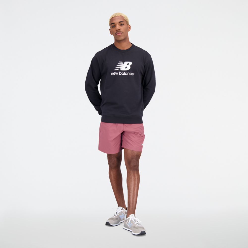 Essentials Stacked Logo French Terry Crewneck