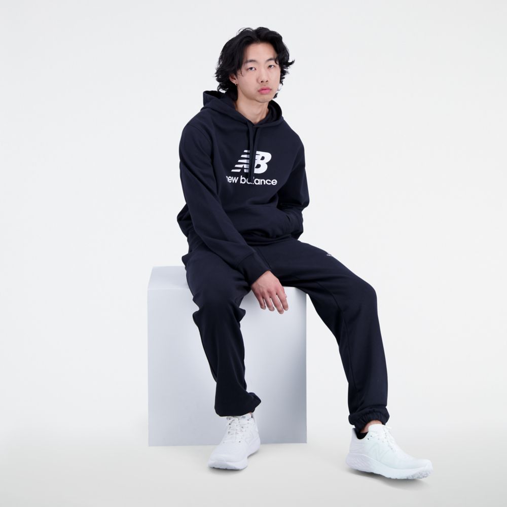 Essentials Stacked Logo French Terry Hoodie