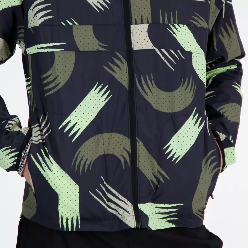 London Edition Printed NB Athletics Packable Run Jacket