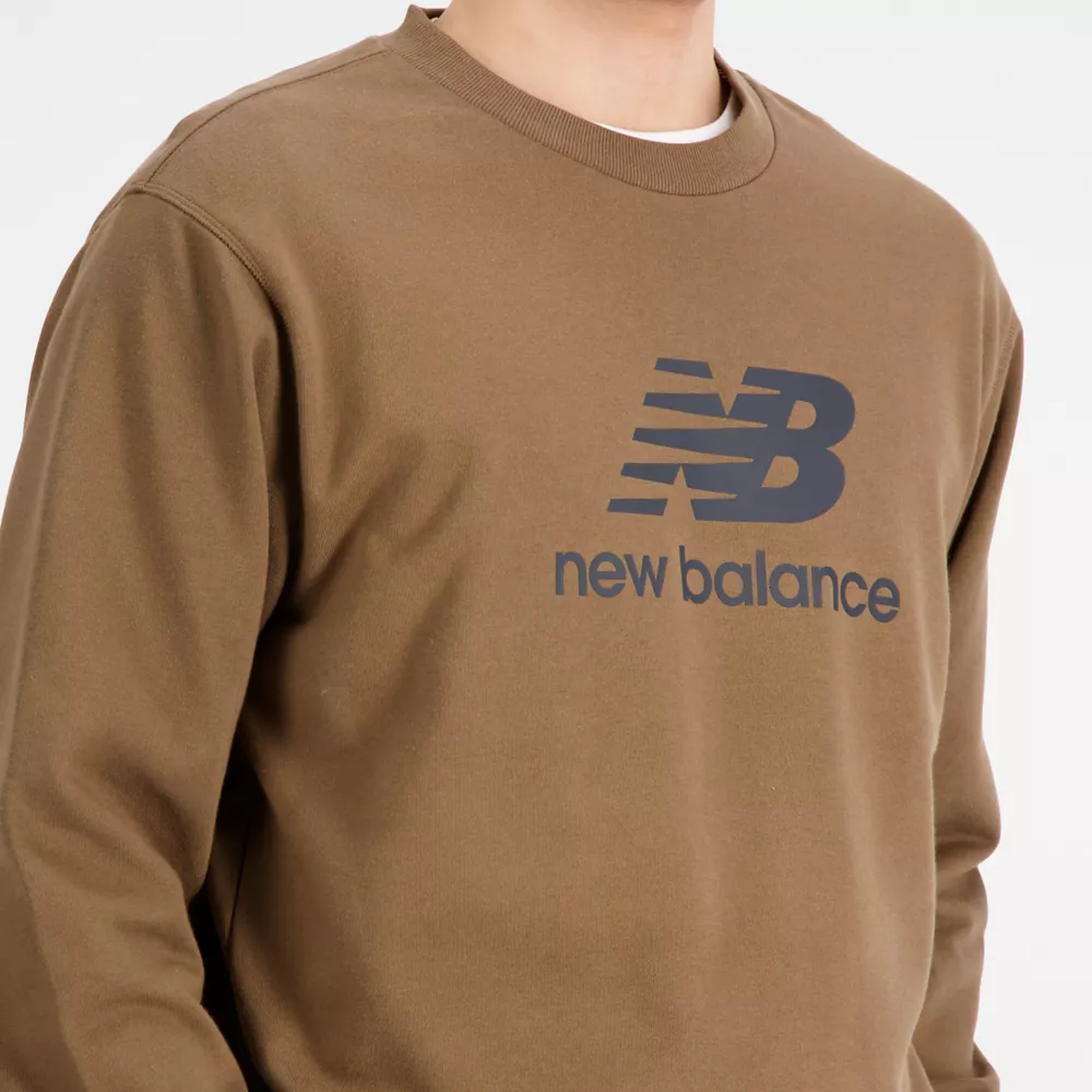 Essentials Stacked Logo French Terry Crewneck